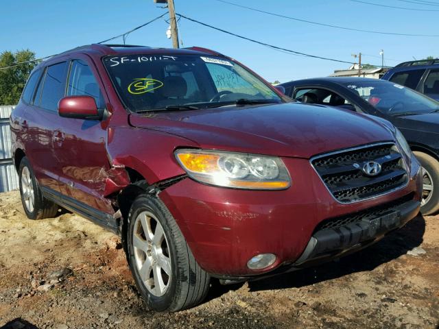 5NMSH13E37H107018 - 2007 HYUNDAI SANTA FE MAROON photo 1