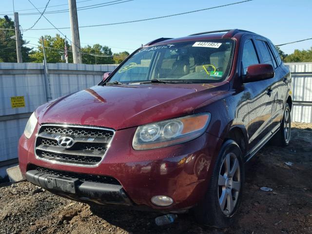 5NMSH13E37H107018 - 2007 HYUNDAI SANTA FE MAROON photo 2