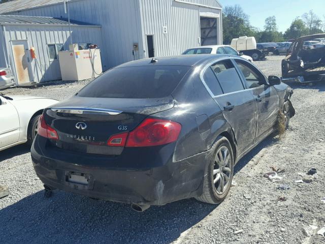 JNKBV61E08M212469 - 2008 INFINITI G35 BLACK photo 4