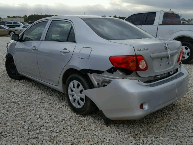 1NXBU4EE8AZ299381 - 2010 TOYOTA COROLLA BA SILVER photo 3