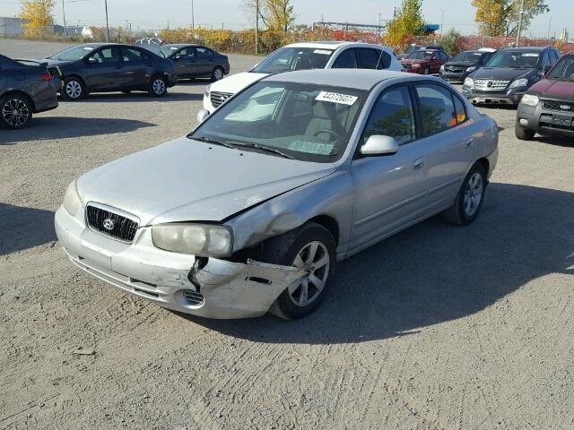 KMHDM45D41U137540 - 2001 HYUNDAI ELANTRA GL SILVER photo 2