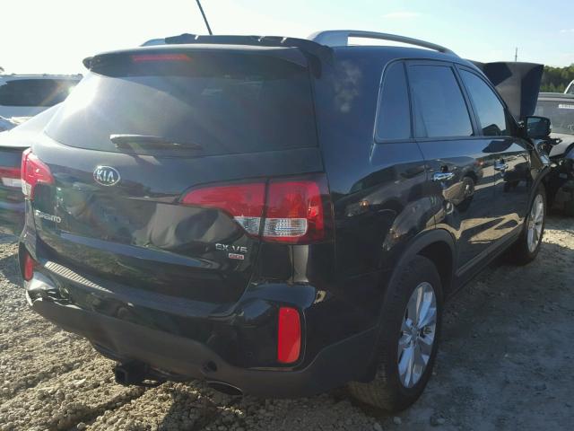 5XYKU4A70EG492384 - 2014 KIA SORENTO BLACK photo 4