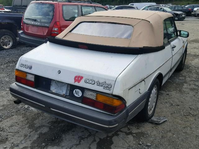 YS3AT76L1J7025335 - 1988 SAAB 900 WHITE photo 4