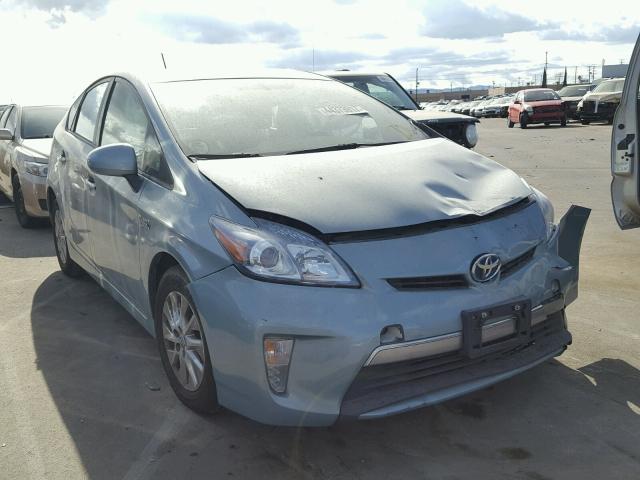 JTDKN3DP5E3053267 - 2014 TOYOTA PRIUS PLUG TEAL photo 1