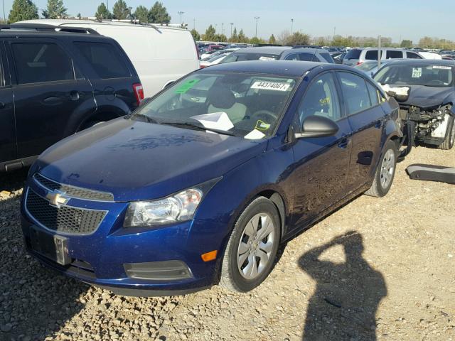 1G1PA5SH3D7297394 - 2013 CHEVROLET CRUZE LS BLUE photo 2