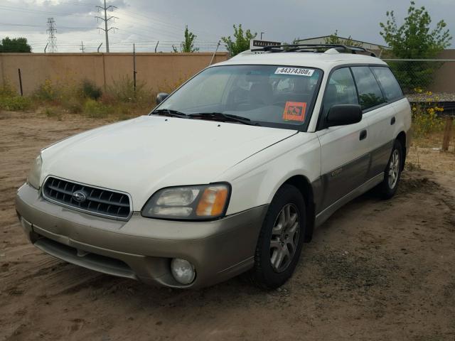 4S3BH675537621932 - 2003 SUBARU LEGACY OUT WHITE photo 2