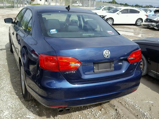 3VWD17AJ6EM368893 - 2014 VOLKSWAGEN JETTA BLUE photo 3