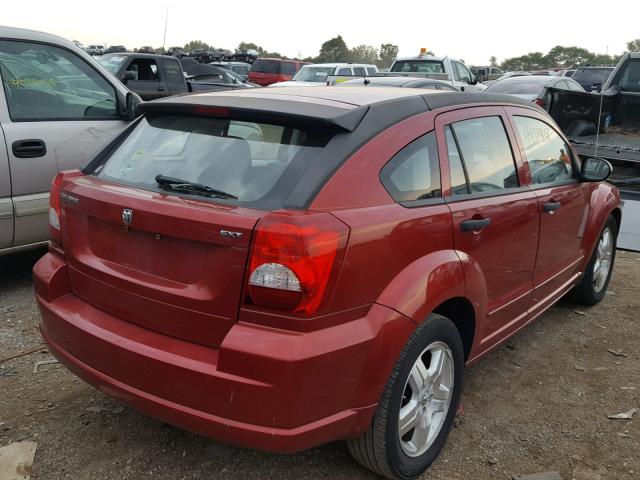 1B3HB48B57D593871 - 2007 DODGE CALIBER SX RED photo 4