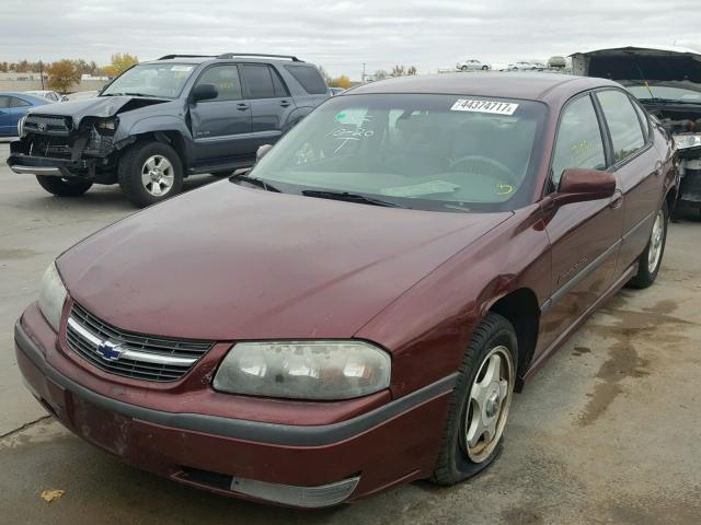 2G1WH55K6Y9348521 - 2000 CHEVROLET IMPALA LS MAROON photo 2