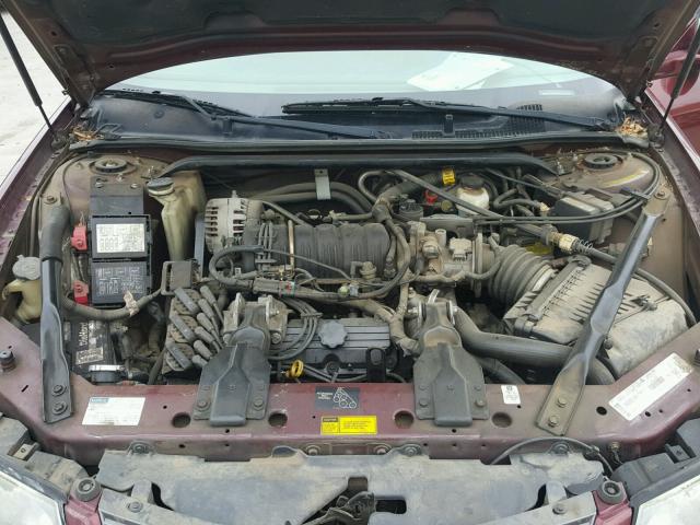 2G1WH55K6Y9348521 - 2000 CHEVROLET IMPALA LS MAROON photo 7