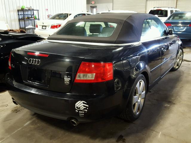 WAUDT48H56K005568 - 2006 AUDI A4 BLACK photo 4