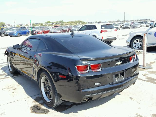 2G1FA1E35C9208250 - 2012 CHEVROLET CAMARO BLACK photo 3