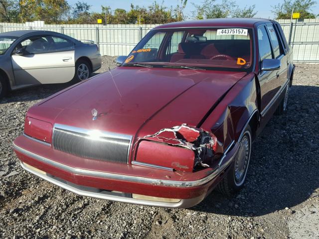 1C3XV66R4PD181409 - 1993 CHRYSLER NEW YORKER 栗色 照片 2