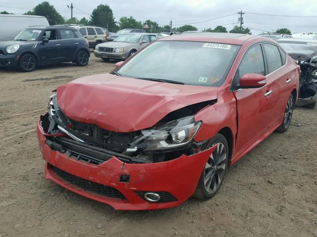 3N1CB7AP8HY237643 - 2017 NISSAN SENTRA SR RED photo 2