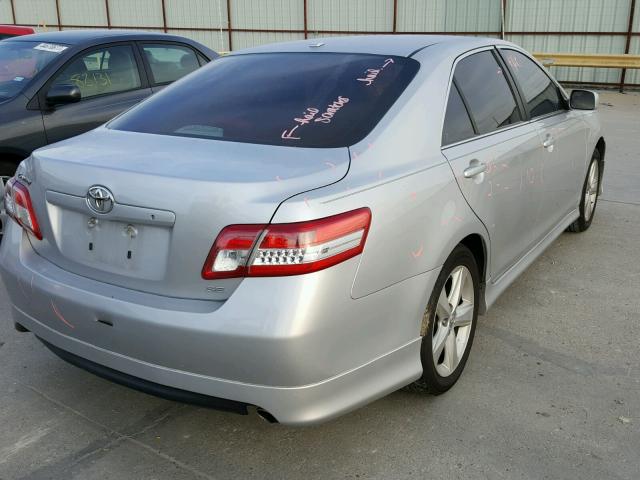 4T1BF3EK1BU765647 - 2011 TOYOTA CAMRY BASE SILVER photo 4