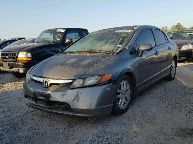 1HGFA16596L109985 - 2006 HONDA CIVIC LX SILVER photo 2