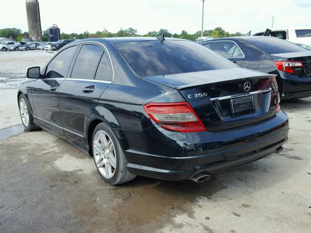 WDDGF56X88F127205 - 2008 MERCEDES-BENZ C 350 BLACK photo 3