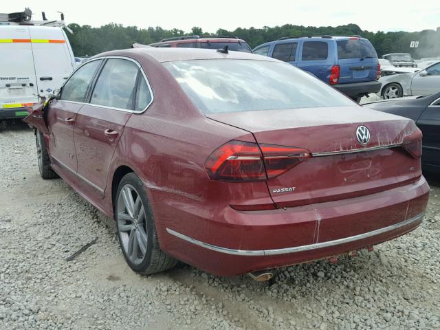 1VWDT7A39HC036769 - 2017 VOLKSWAGEN PASSAT R-L RED photo 3
