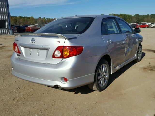 2T1BU4EE0AC475471 - 2010 TOYOTA COROLLA BA SILVER photo 4