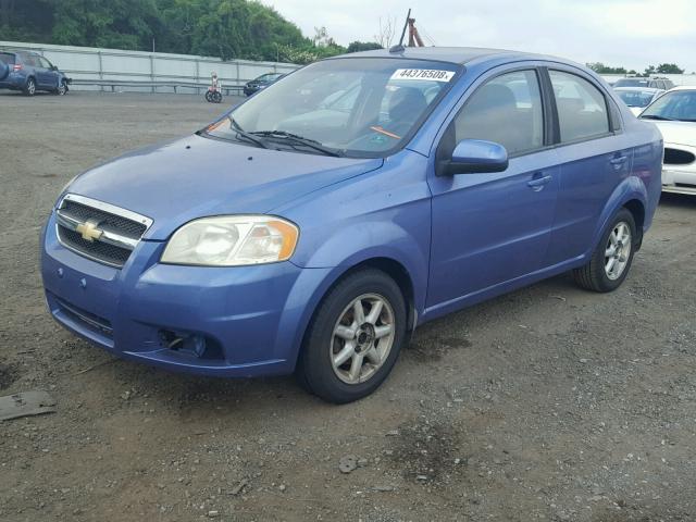 KL1TD56E19B389953 - 2009 CHEVROLET AVEO LS BLUE photo 2