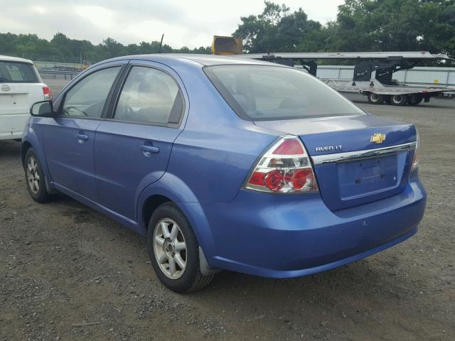 KL1TD56E19B389953 - 2009 CHEVROLET AVEO LS BLUE photo 3