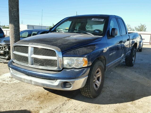 3D7HA18N22G130677 - 2002 DODGE RAM 1500 BLUE photo 2