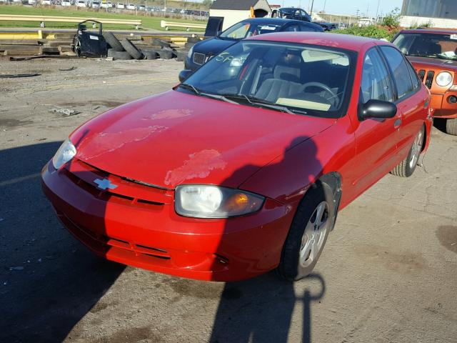 1G1JF52F937233560 - 2003 CHEVROLET CAVALIER L RED photo 2