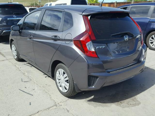 JHMGK5H54GX042564 - 2016 HONDA FIT LX GRAY photo 3