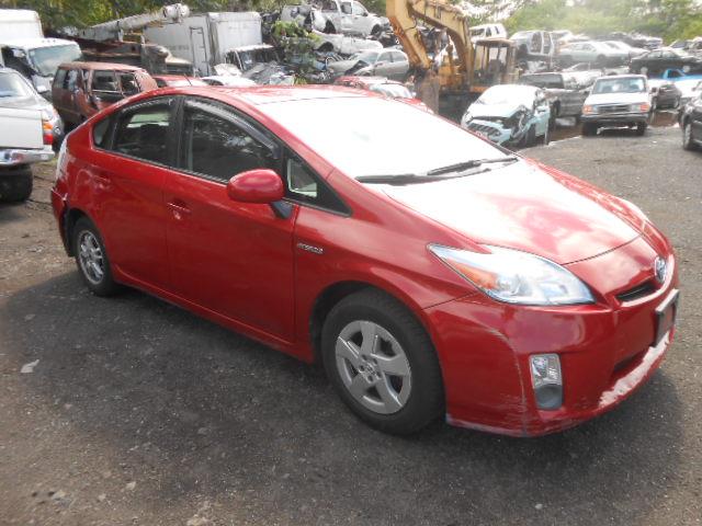 JTDKN3DU6A0040643 - 2010 TOYOTA PRIUS RED photo 1