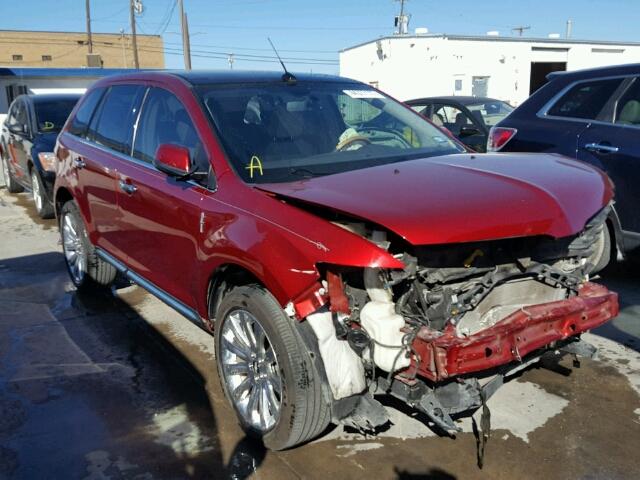 2LMDJ6JKXDBL19332 - 2013 LINCOLN MKX MAROON photo 1