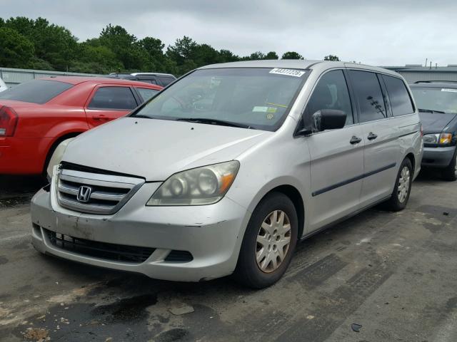 5FNRL38216B023609 - 2006 HONDA ODYSSEY LX BEIGE photo 2