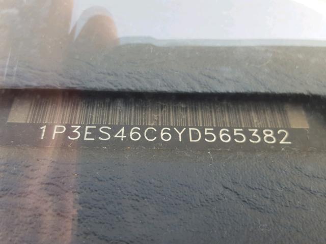 1P3ES46C6YD565382 - 2000 PLYMOUTH NEON BASE WHITE photo 10