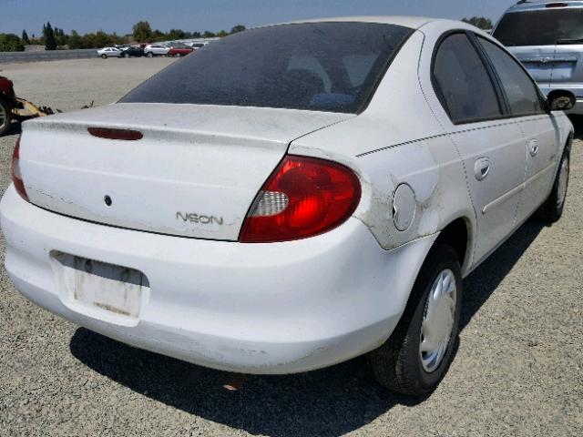 1P3ES46C6YD565382 - 2000 PLYMOUTH NEON BASE WHITE photo 4