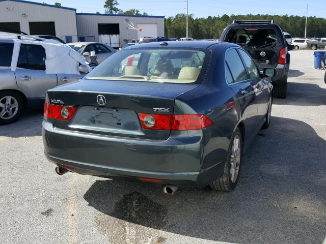 JH4CL96897C004562 - 2007 ACURA TSX GREEN photo 4