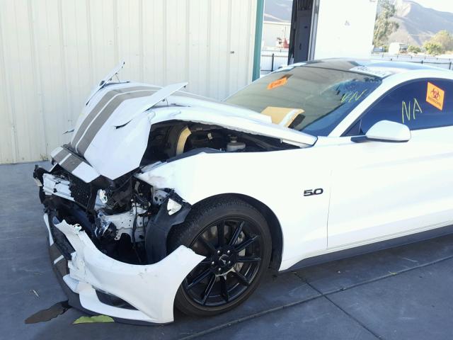 1FA6P8CF7G5225930 - 2016 FORD MUSTANG GT WHITE photo 9