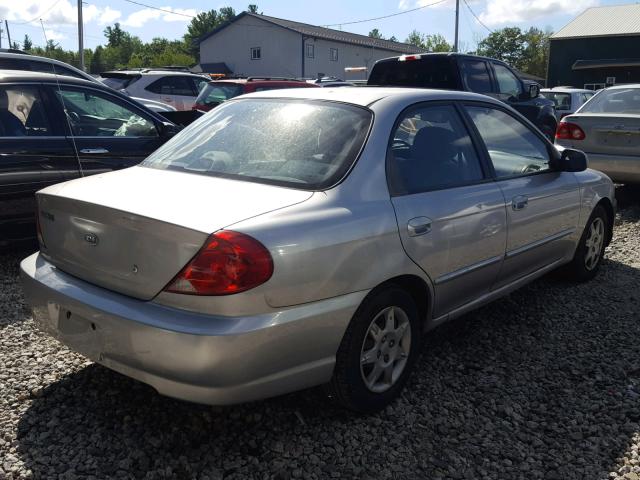 KNAFB121735247729 - 2003 KIA SPECTRA SILVER photo 4