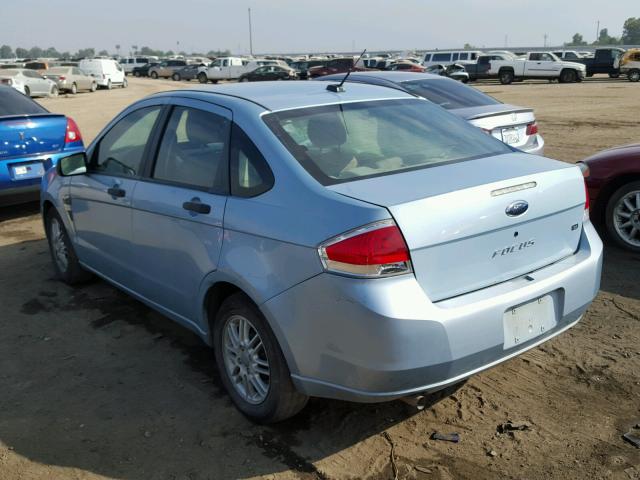 1FAHP35N68W179177 - 2008 FORD FOCUS SE BLUE photo 3