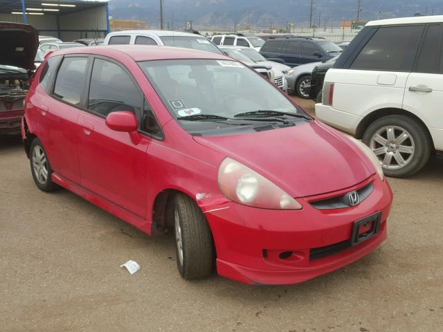 JHMGD38668S015291 - 2008 HONDA FIT SPORT RED photo 1