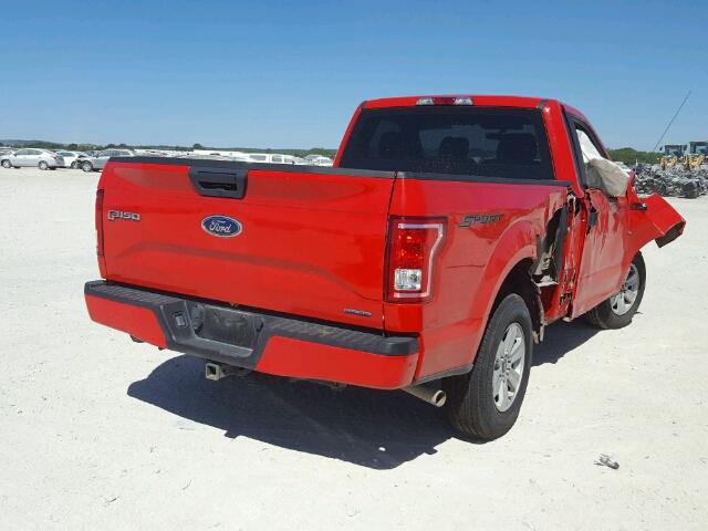 1FTMF1C89GKD38261 - 2016 FORD F150 RED photo 4