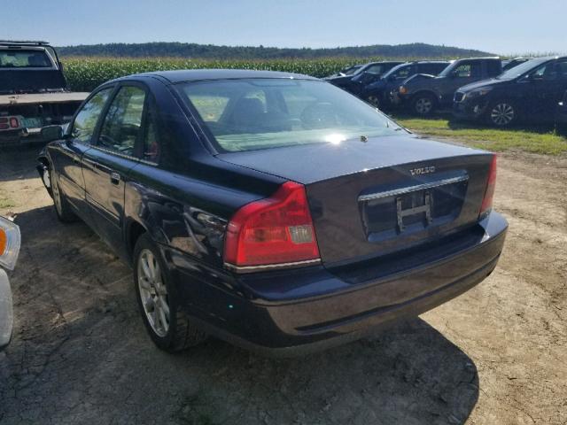 YV1TH59H141375241 - 2004 VOLVO S80 2.5T BLACK photo 3