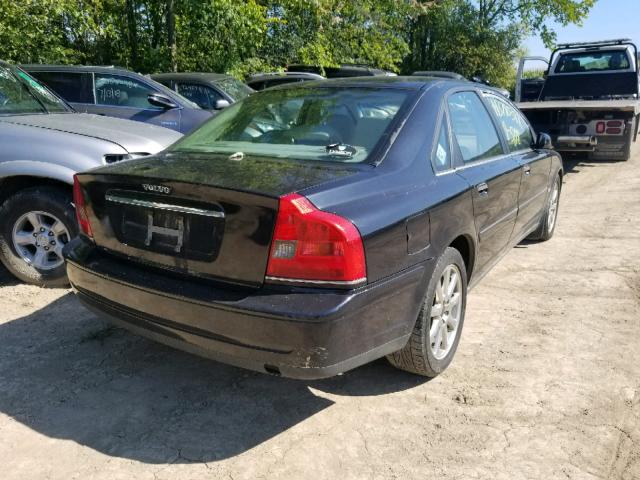 YV1TH59H141375241 - 2004 VOLVO S80 2.5T BLACK photo 4