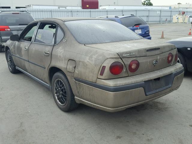 2G1WF52E929164122 - 2002 CHEVROLET IMPALA GOLD photo 3