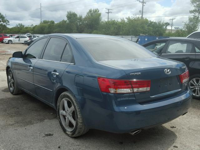 5NPEU46F46H068956 - 2006 HYUNDAI SONATA BLUE photo 3