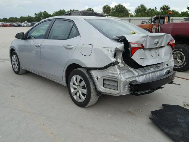 2T1BURHE3FC387367 - 2015 TOYOTA COROLLA L SILVER photo 3