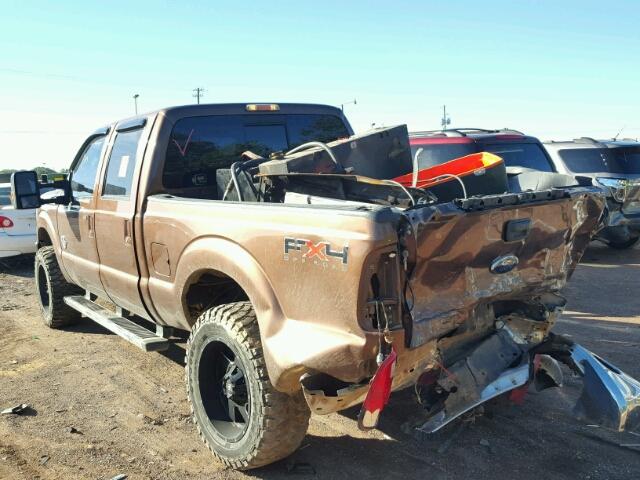 1FT7W2BT1BEB12537 - 2011 FORD F250 SUPER BROWN photo 3