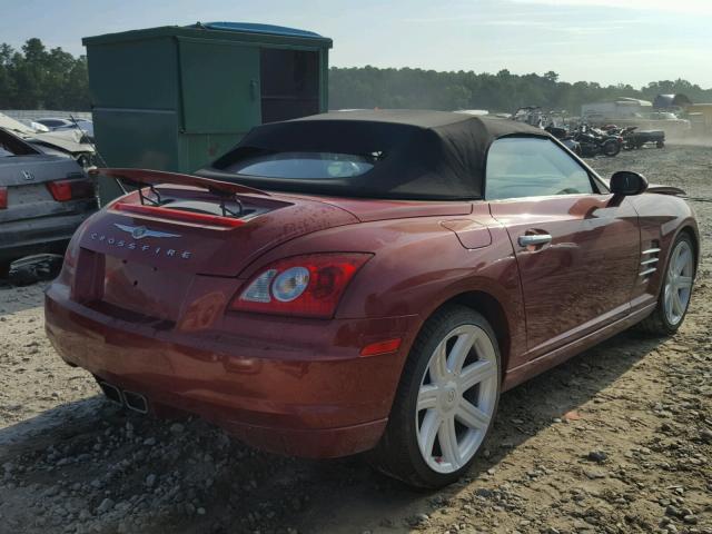 1C3LN65L57X073357 - 2007 CHRYSLER CROSSFIRE MAROON photo 4