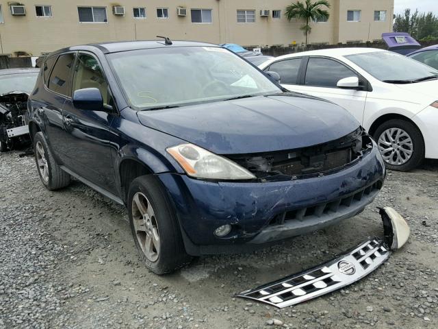 JN8AZ08T45W331052 - 2005 NISSAN MURANO SL BLUE photo 1