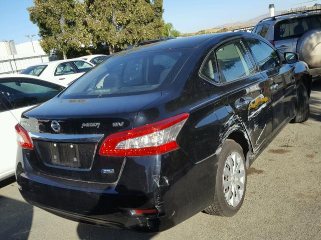 3N1AB7AP7EL656499 - 2014 NISSAN SENTRA S BLACK photo 4