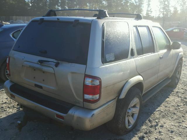 JN8DR09Y73W807461 - 2003 NISSAN PATHFINDER GOLD photo 4