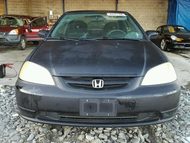 1HGEM225X3L056708 - 2003 HONDA CIVIC LX BLACK photo 9